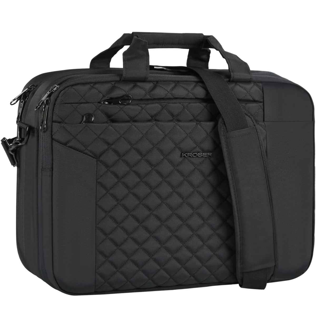 KROSER Laptop Bag 15.6 Inch Briefcase Shoulder Bag Water Repellent Laptop Bag Bussiness Carrying Handbag