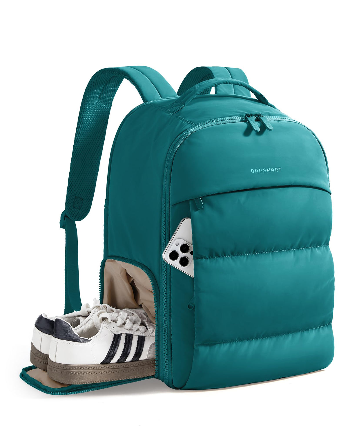 BAGSMART Travel Backpack for Women, Gym Backpack with Shoe Compartment