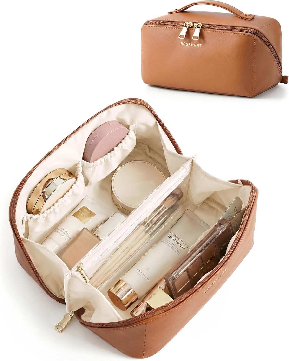 Portable Quick-Pack Drawstring Cosmetic Pouch