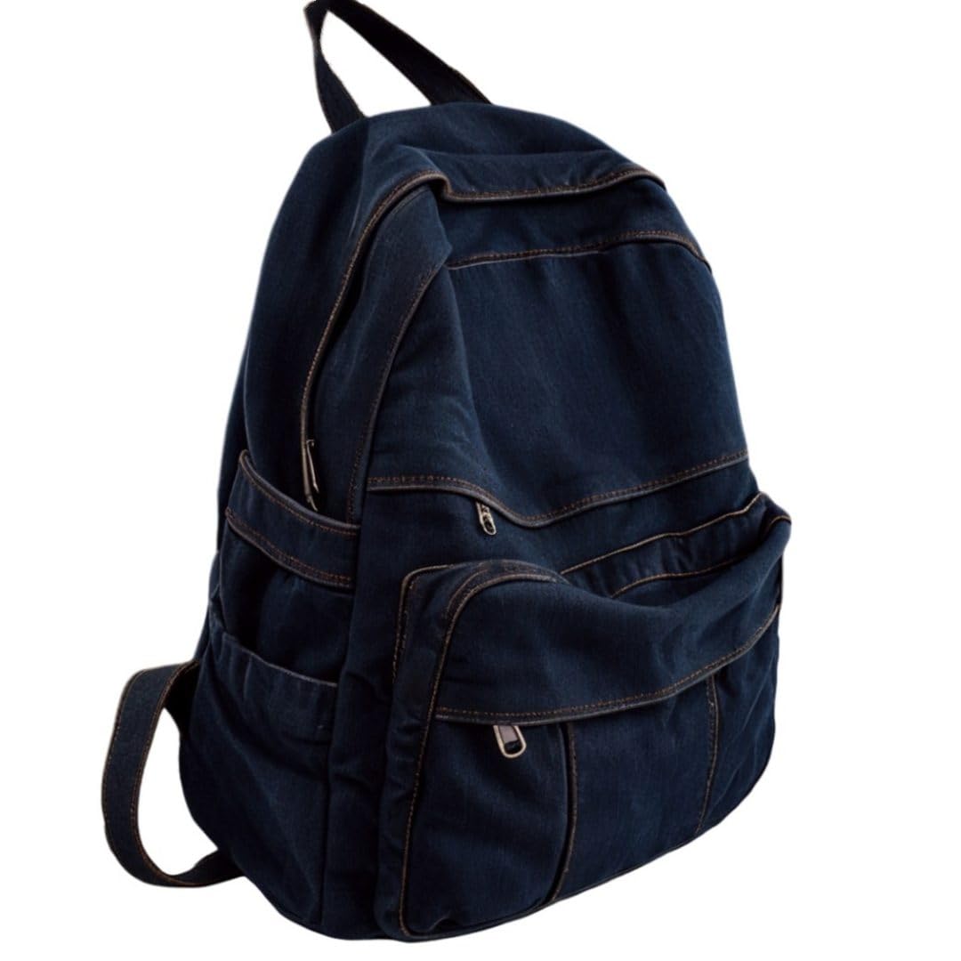 Coffee Brown Canvas Backpack for Women & Men Retro Aesthetic Rucksack Basic Backpack for High School/College Students Travel Laptop Bag