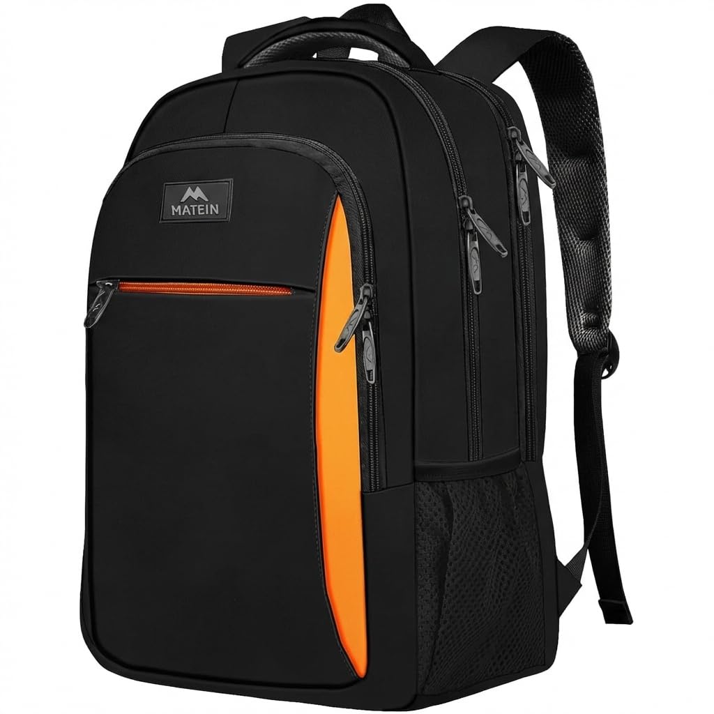MATEIN Travel Laptop Backpack, 15.6 Inch College School Computer Bag, Grey