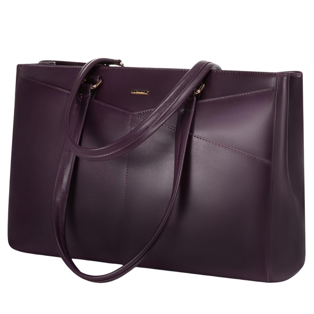 LOVEVOOK Laptop Tote Bag for Women 15.6 Inch Waterproof Leather Computer Bags Business Office Work Briefcase Black