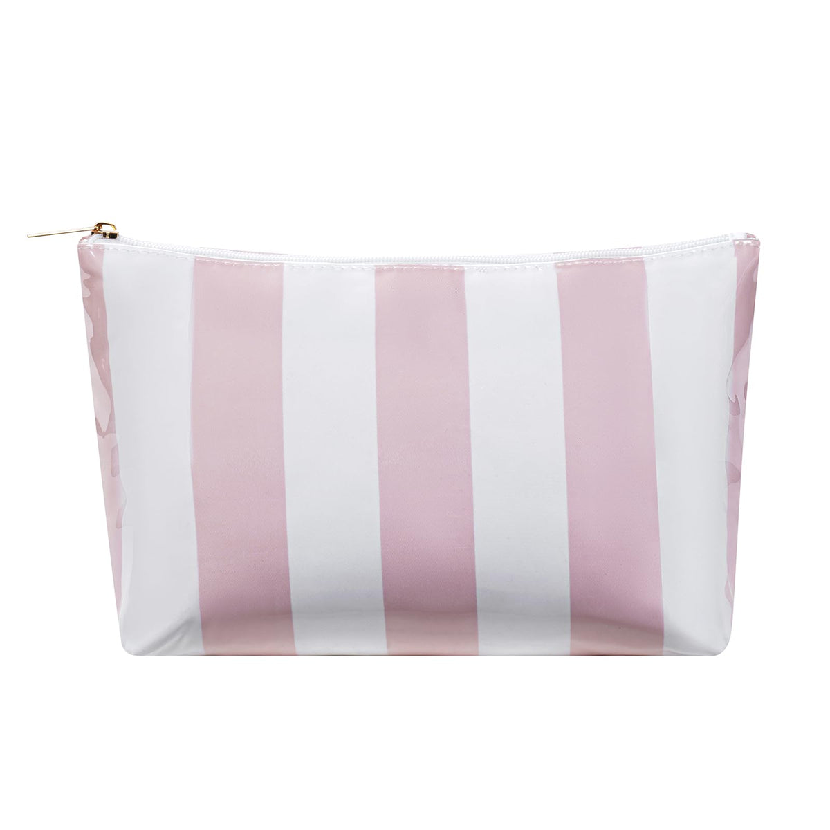 Large PVC Waterproof Striped Makeup Bag(04Pink Stripe)