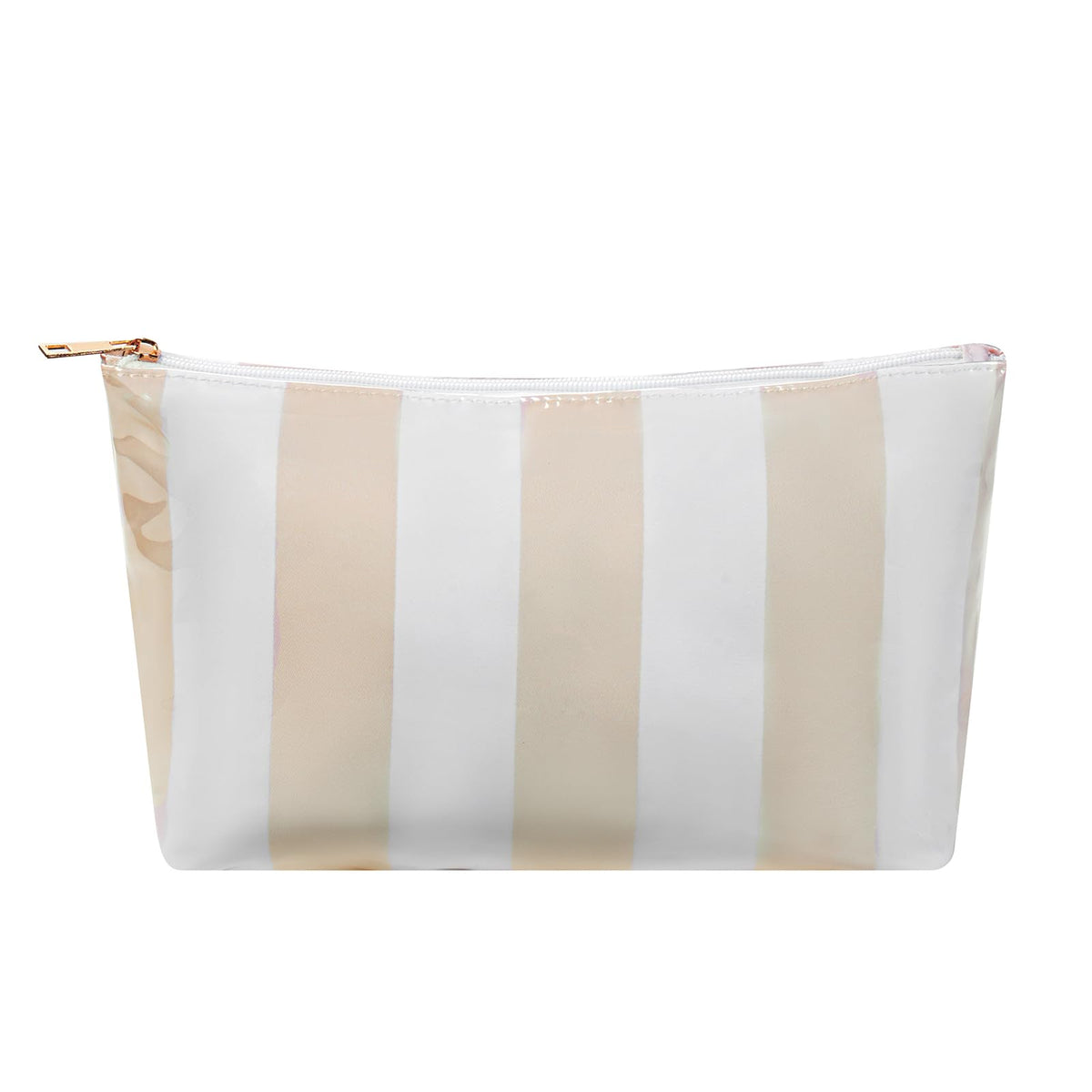 Large PVC Waterproof Striped Makeup Bag(04Pink Stripe)