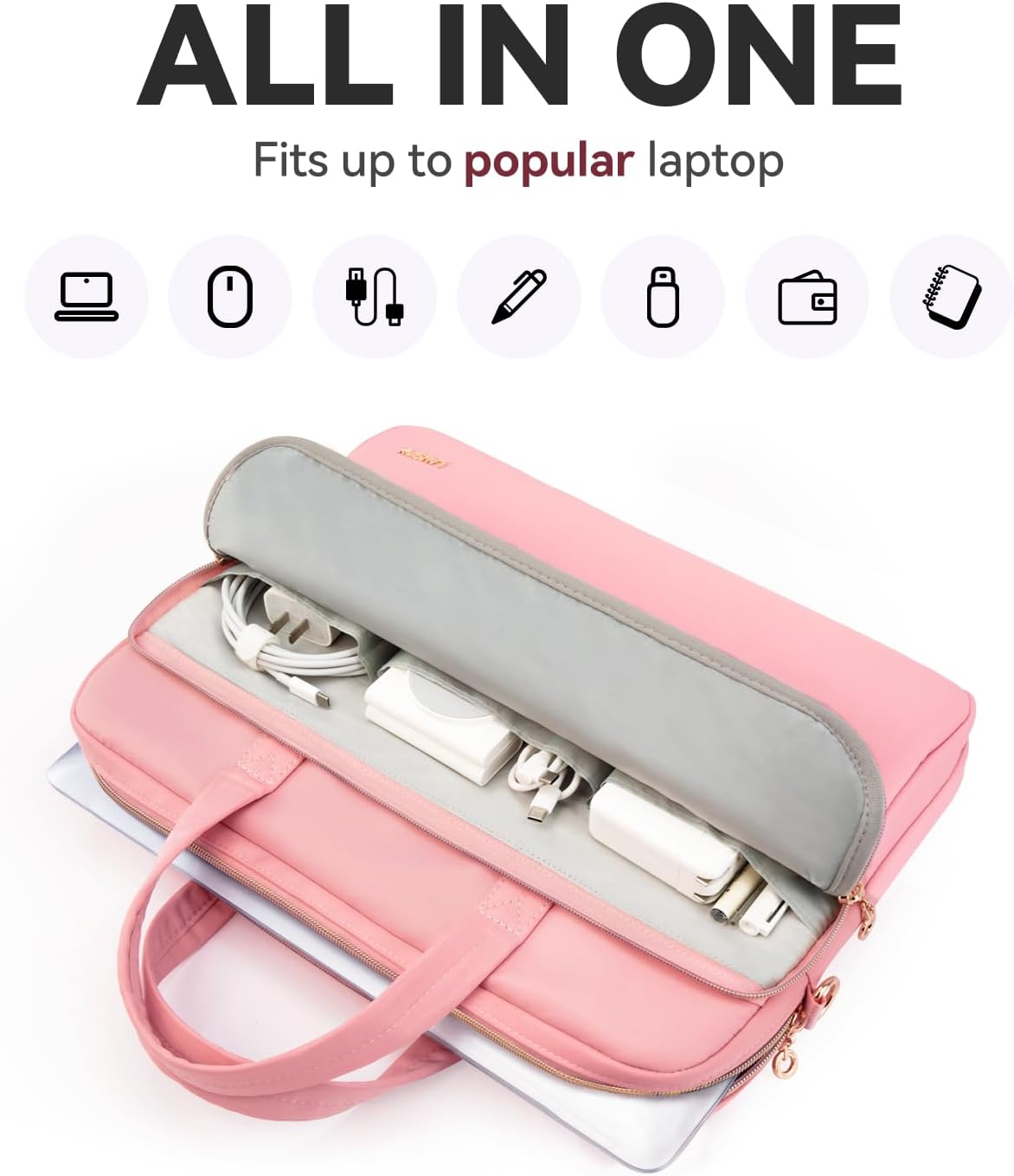 Laptop Bag Case for Women Men Messenger Briefcase Bag, 17 17.3 Inch