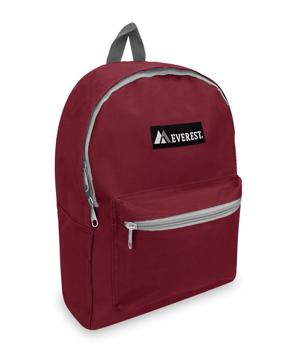 Everest Luggage Basic Backpack, Red, Medium