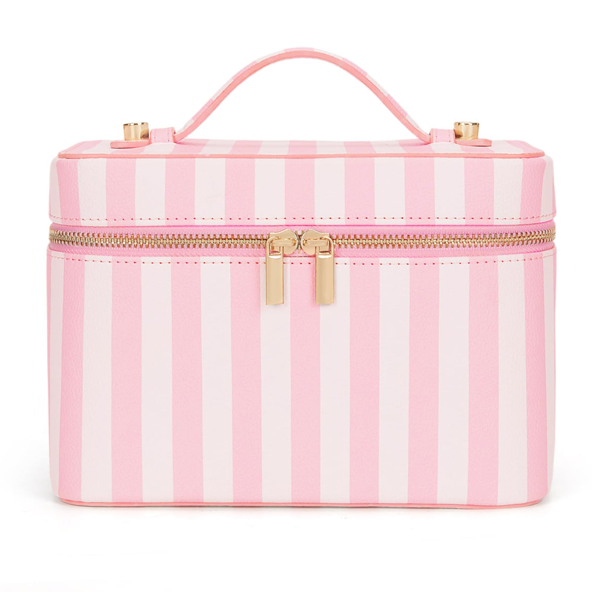 HiTotes Makeup Bag Vanity Case for Women Leather Cosmetic Bag Travel Toiletry Bags Portable Makeup Organizer Case
