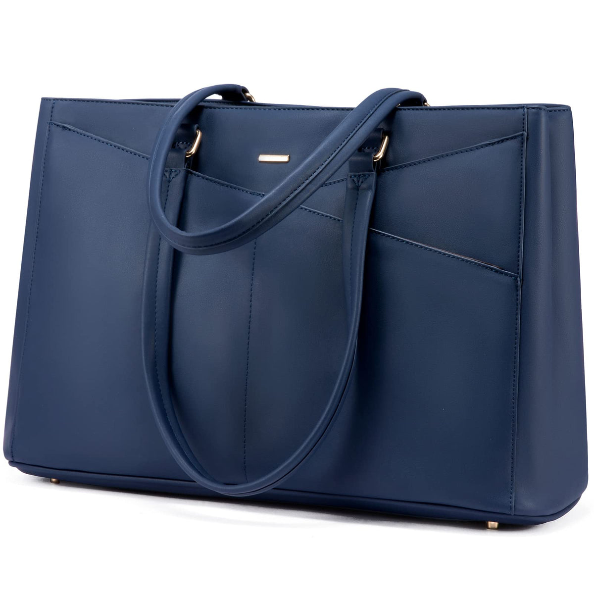 LOVEVOOK Laptop Tote Bag for Women 15.6 Inch Waterproof Leather Computer Bags Business Office Work Briefcase Black