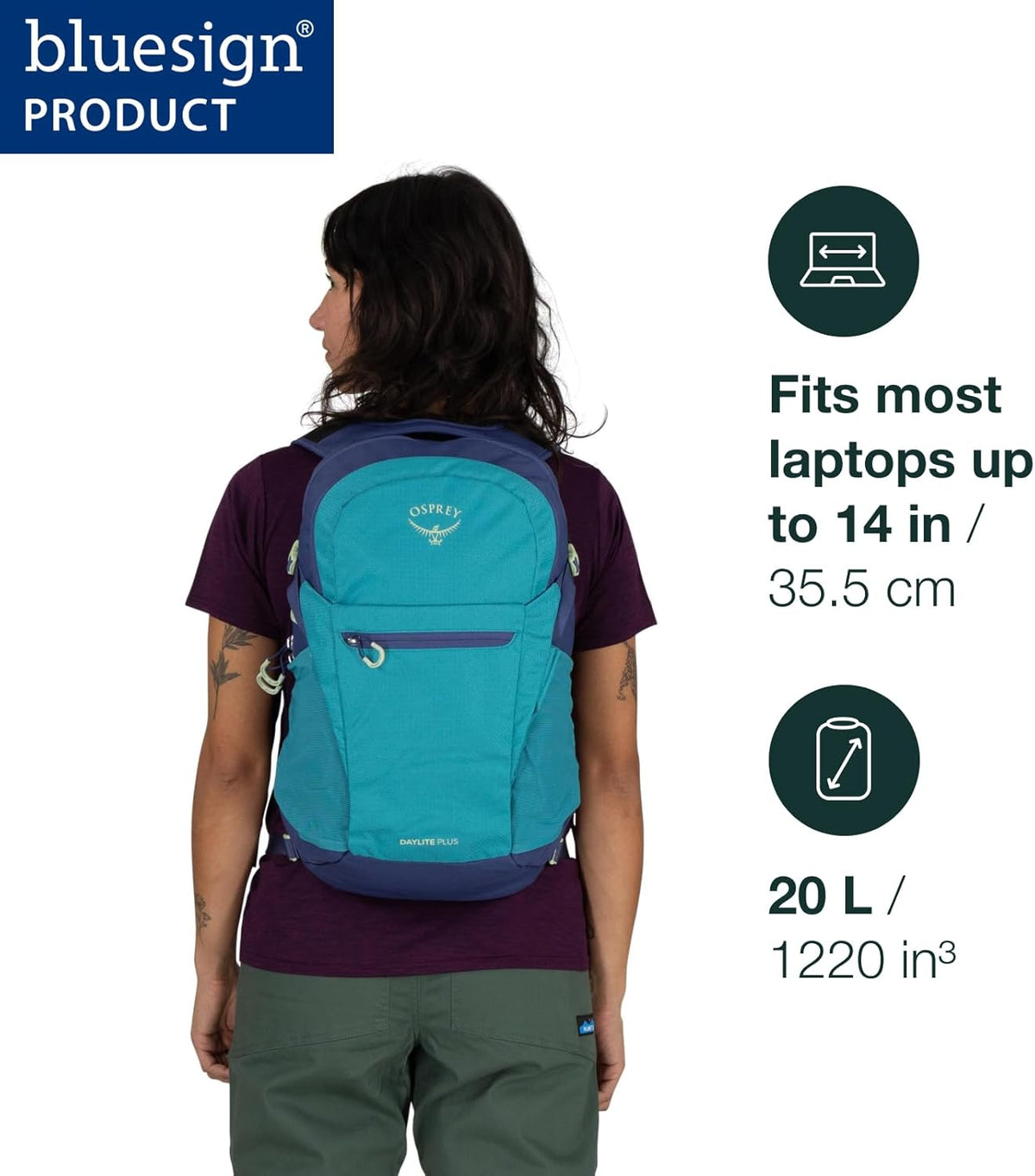 Osprey Daylite Plus Commuter Backpack, Gray OS