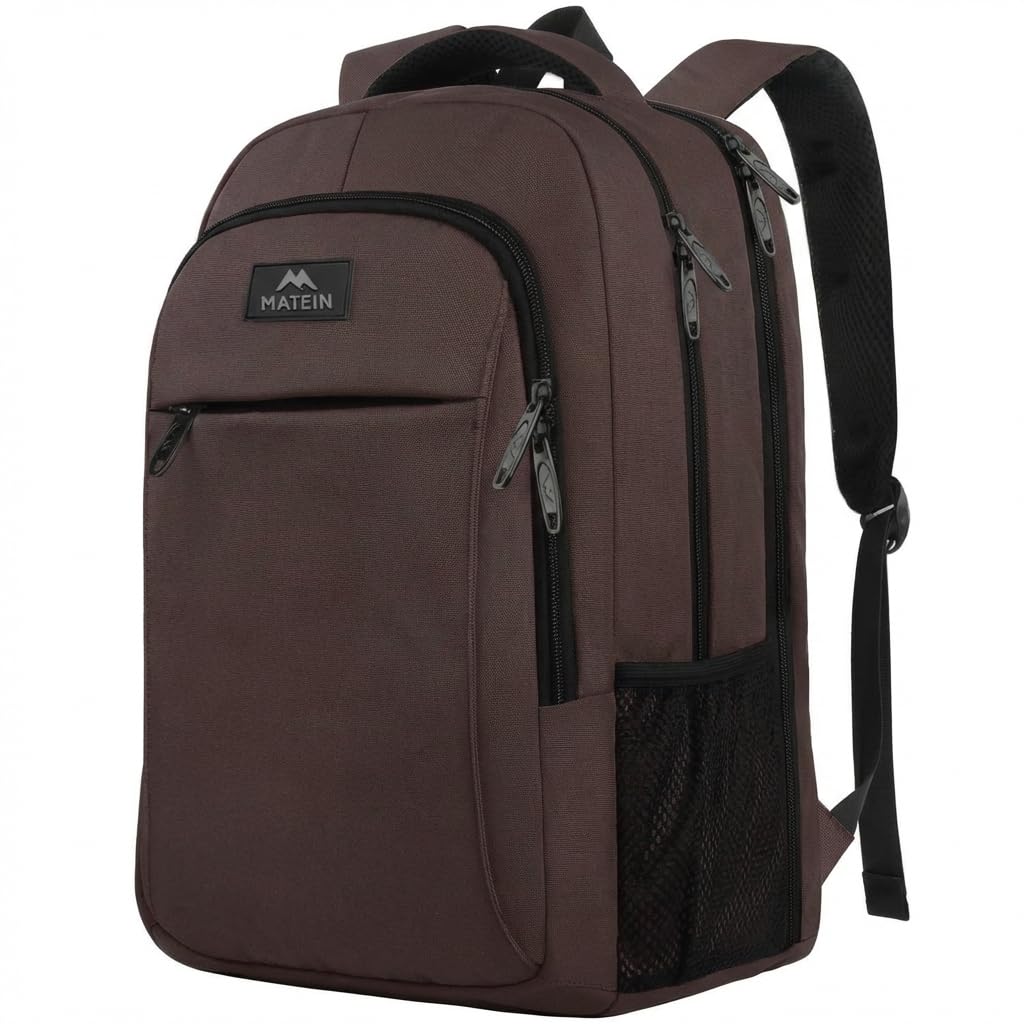 MATEIN Travel Laptop Backpack, 15.6 Inch College School Computer Bag, Grey