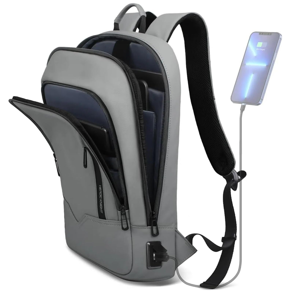 hk Backpack for Men, Business Slim Computer Bag for 15.6 Inch Laptop