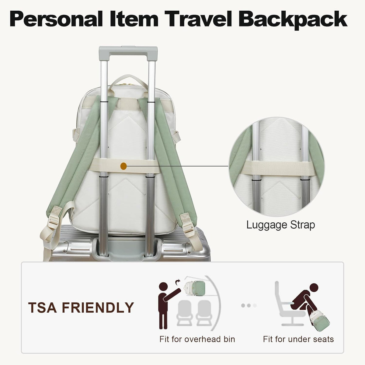 VANKEAN 15.6 Inch Laptop Backpack for Women Large Capacity