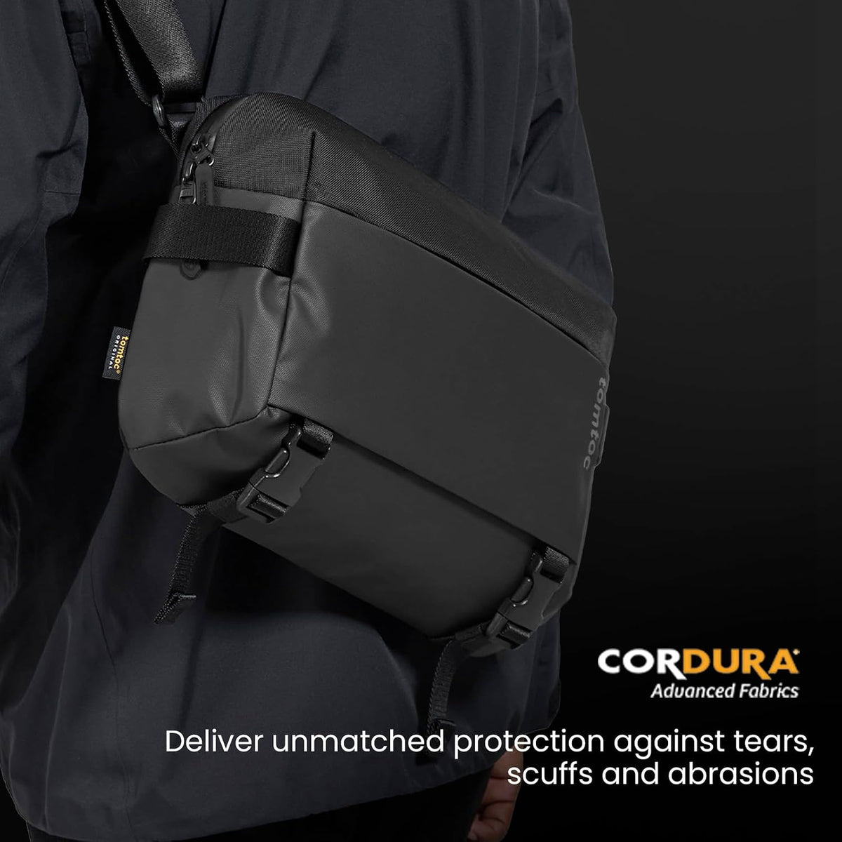 tomtoc Compact EDC Sling Bag 3L-10L, Minimalist Crossbody Bag Chest Shoulder Pack for Men Women, X-pac/Recycled Polyester