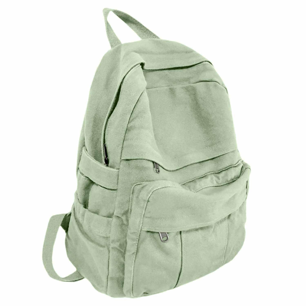 Coffee Brown Canvas Backpack for Women & Men Retro Aesthetic Rucksack Basic Backpack for High School/College Students Travel Laptop Bag