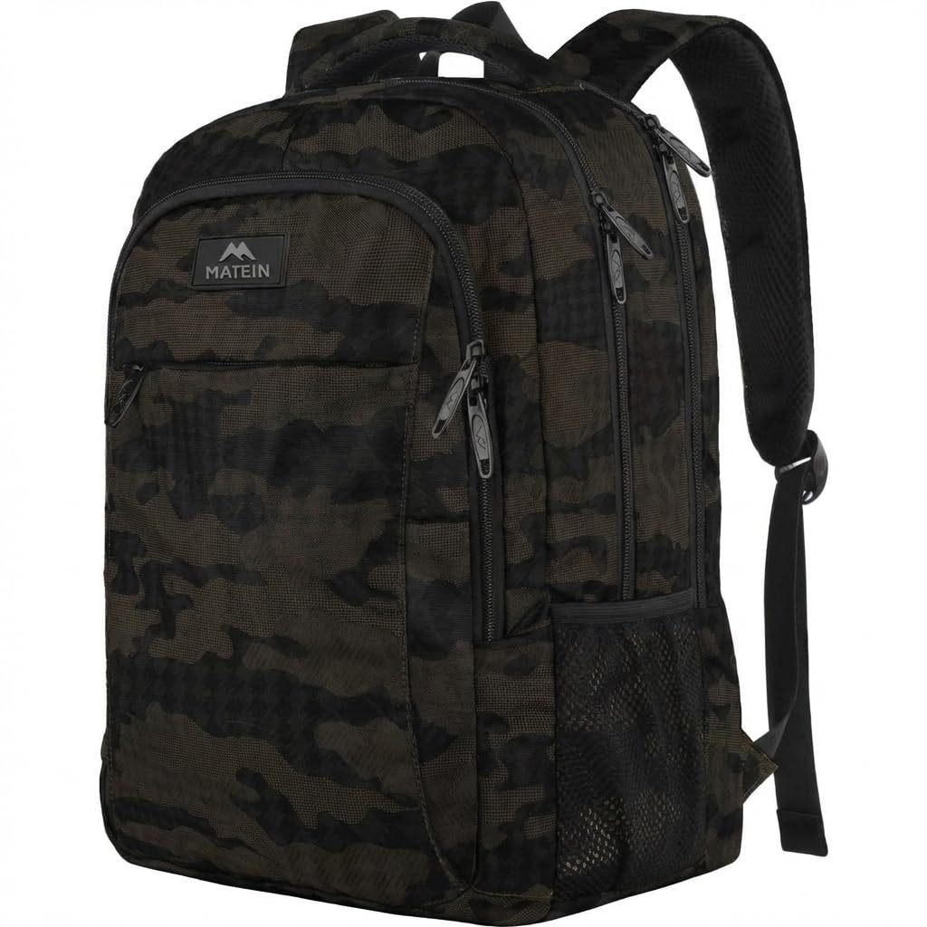 MATEIN Travel Laptop Backpack, 15.6 Inch College School Computer Bag, Grey