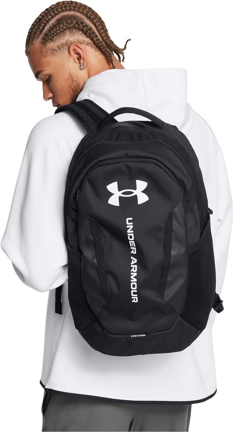 Under Armour Unisex Hustle 6.0 Backpack, 002 BLACK, OSFM