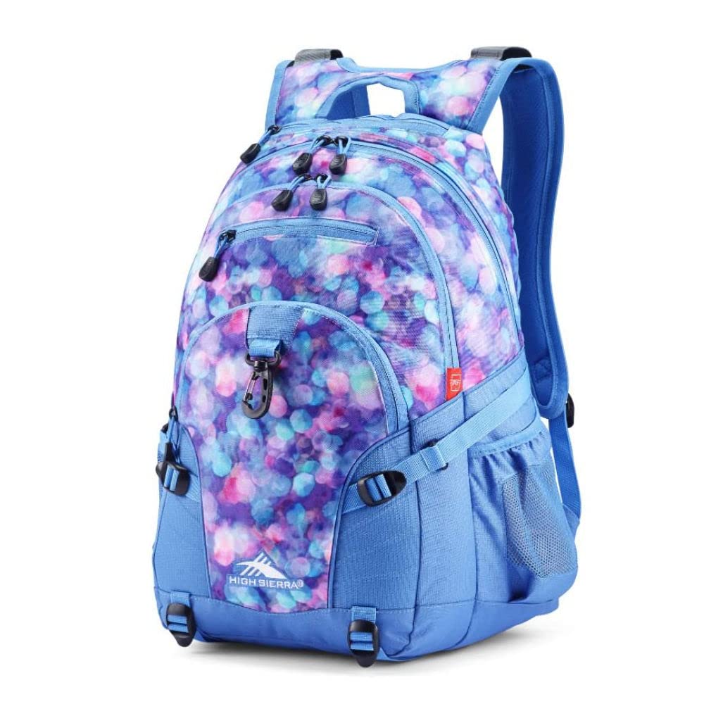 High Sierra Loop Backpack, Travel, or Work Bookbag with tablet sleeve, One Size, Graffiti/Black/Ash