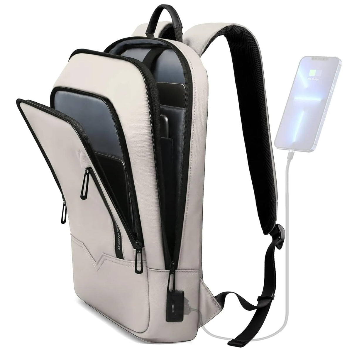 hk Backpack for Men, Business Slim Computer Bag for 15.6 Inch Laptop