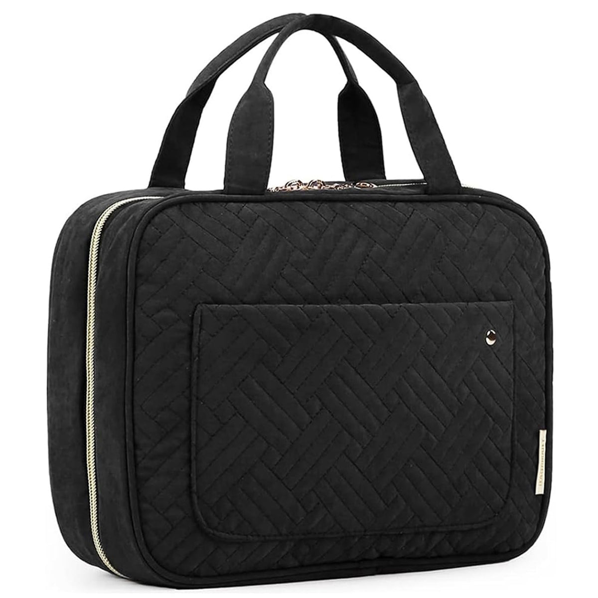 BAGSMART Toiletry Bag Travel Bag with hanging hook, Water-resistant Makeup Cosmetic Bag Travel Organizer for Accessories, Shampoo, Full Sized Container, Toiletries, Smokey Blue