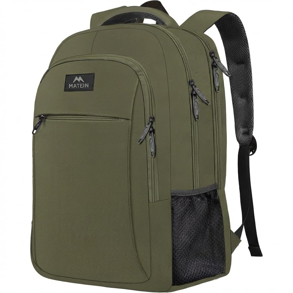 MATEIN Travel Laptop Backpack, 15.6 Inch College School Computer Bag, Grey