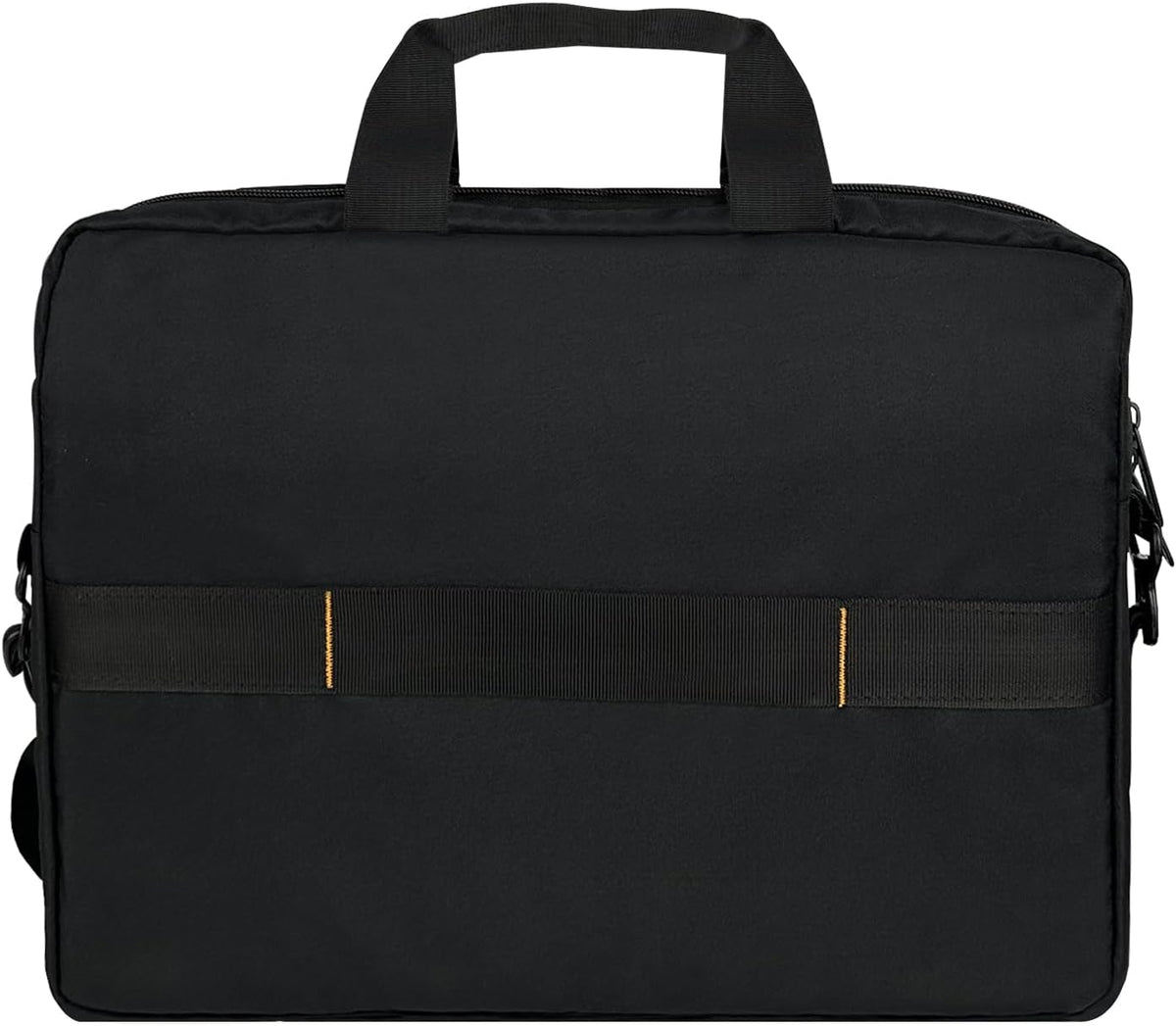 Amazon Basics 15.6 in Laptop Bag with Shoulder Strap and Handle, Large Capacity, Spacious Compartments, Black