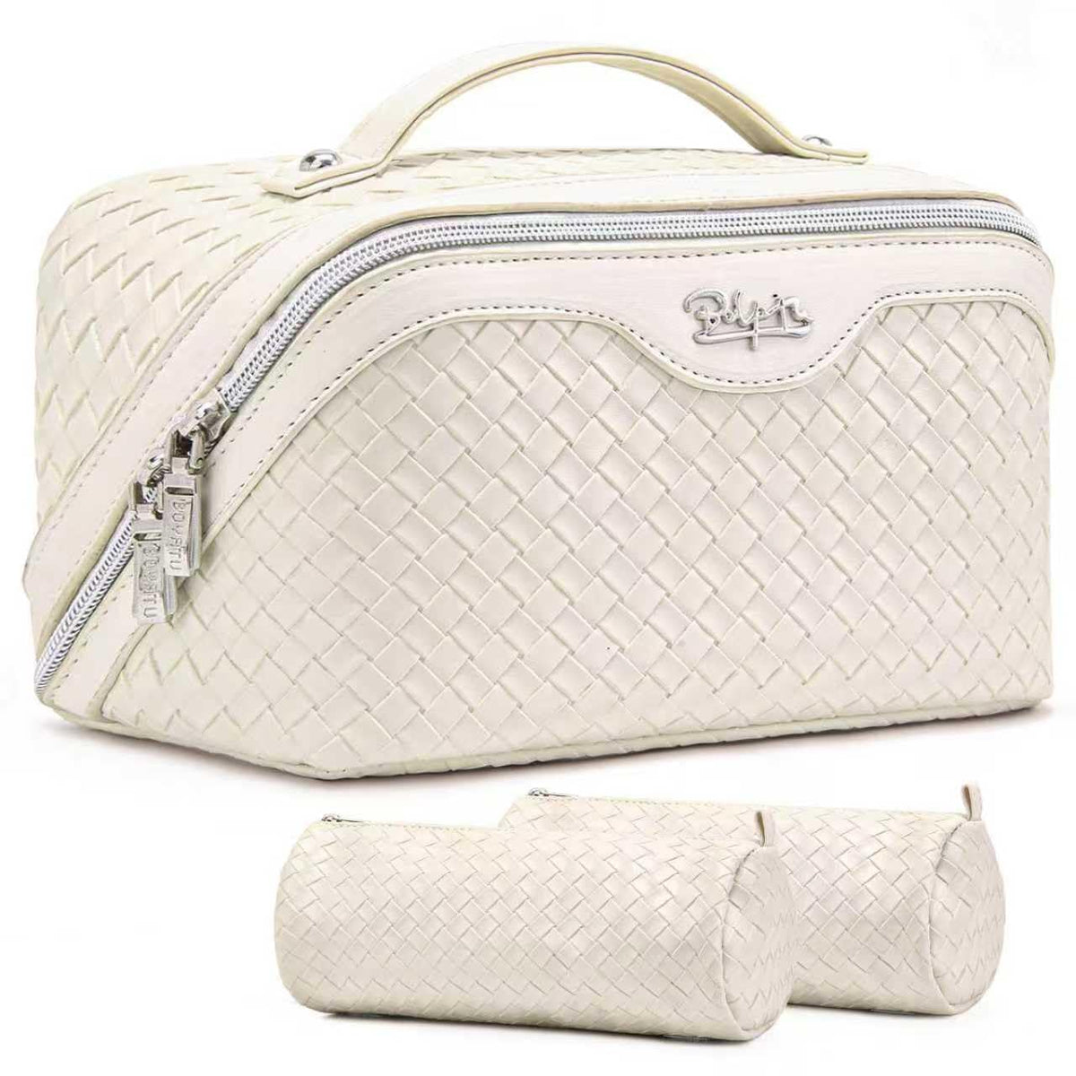 BOYATU Travel Makeup Bag Cosmetic Bags for Women: 3 Pcs Set Make up Bag