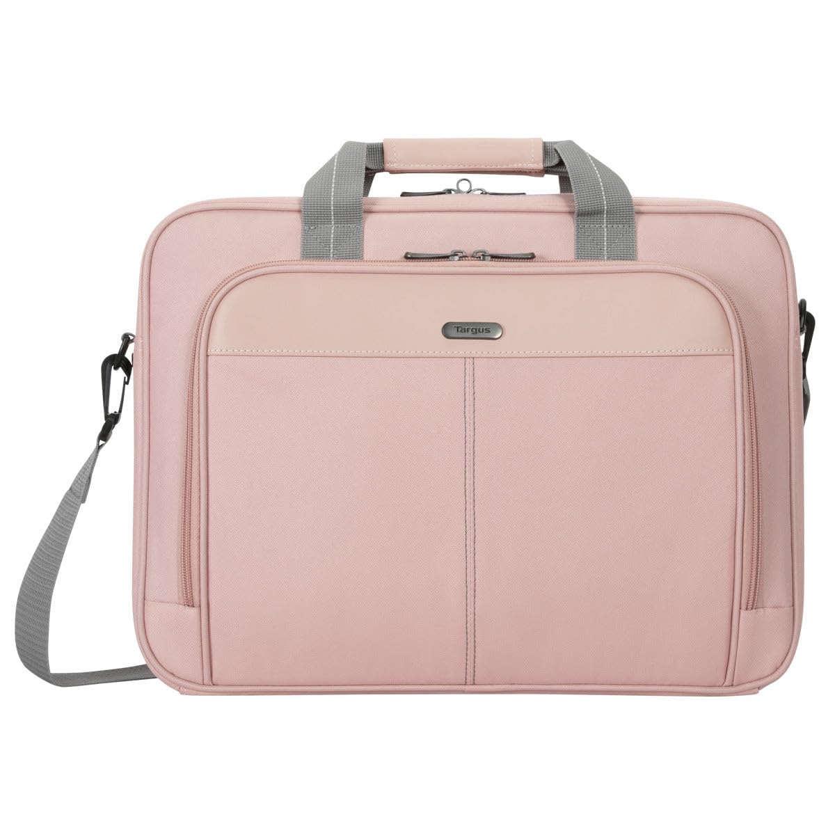 Targus 15-16 Inch Slim Lightweight Laptop Briefcase, Black - Messenger and Shoulder Bag with Padded Compartment and Trolley Strap for 16" Laptops (TCT027US)