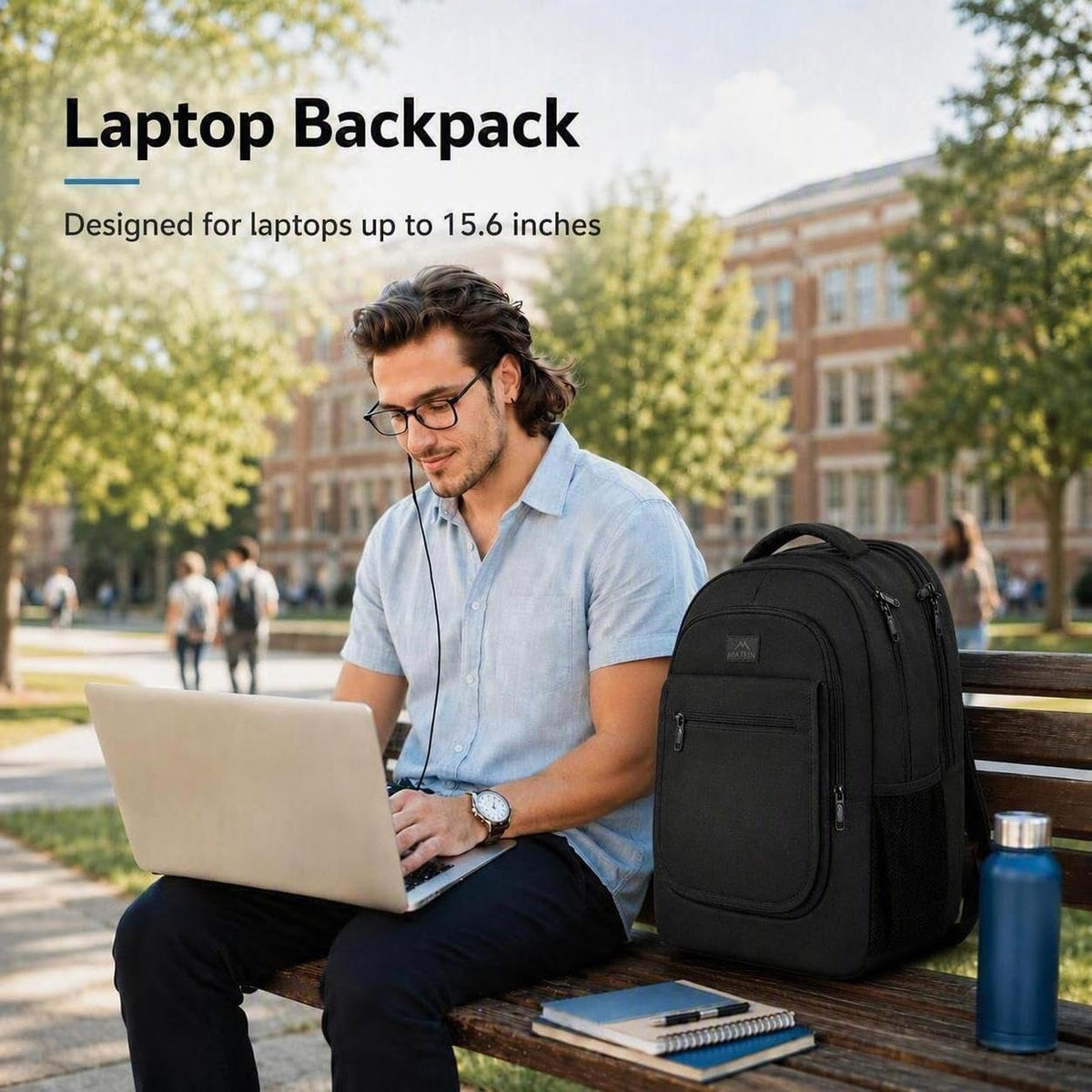 MATEIN Backpack for School, Expandable College Backpack for Boys Girl