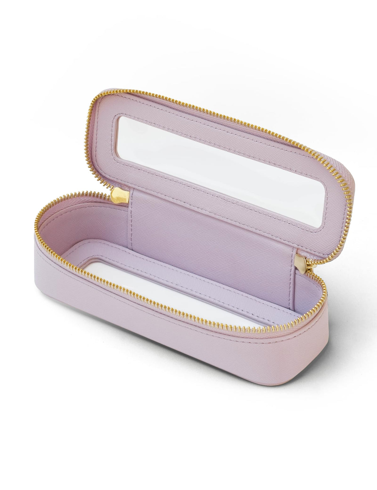 Popvibe Clear Makeup Bag Travel Cosmetic Case Transparent Toiletry Bag with Zipper, Portable Make Up Organizer Traveling Compact Car Bag for Essentials, Gold, Large