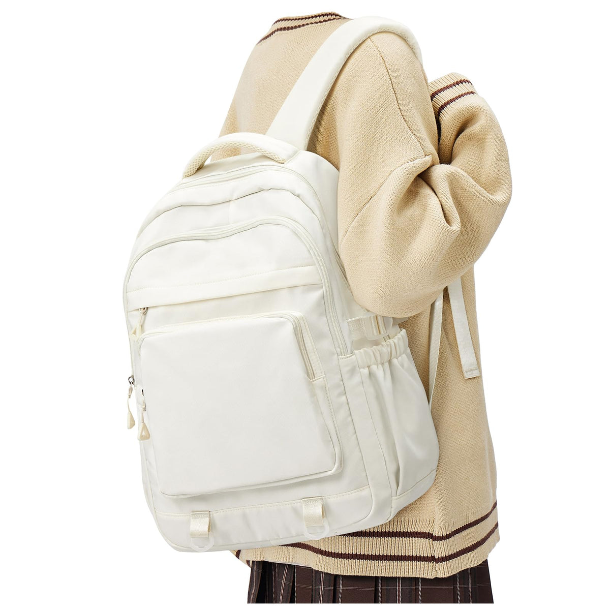 Black Middle School Backpack For Men Women Simple Backpack For College Students Aesthetic High School Bag Waterproof Bookbag For Teens Girls Boys