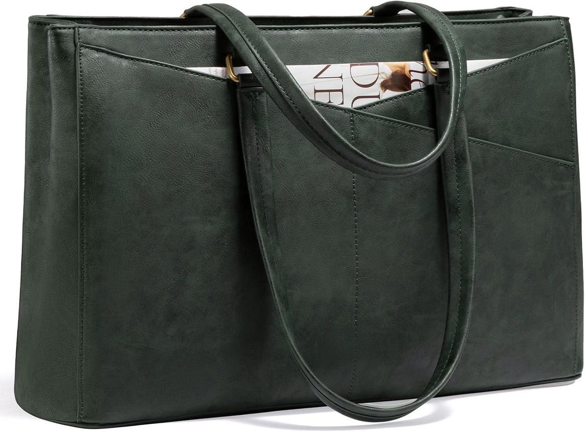 LOVEVOOK Laptop Tote Bag for Women,Leather Work Computer Briefcase Bag