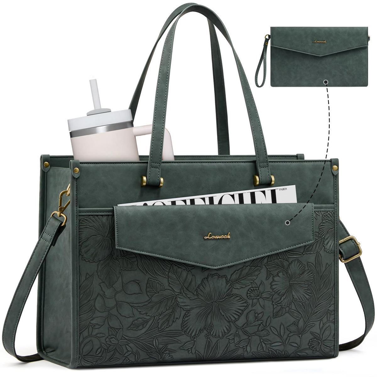LOVEVOOK Laptop Tote Bag Women 2-in-1 Work Purse Computer Briefcase Handbag