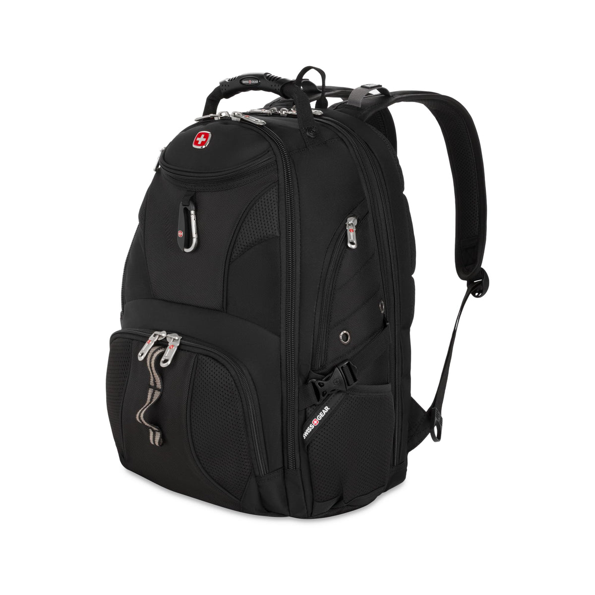 SWISSGEAR 1900 ScanSmart Laptop Backpack, Fits Most 17-Inch Laptops, TSA-Friendly Lay-Flat Design, RFID Protection, and Tablet Pocket, Black, 31L, 18.5-Inch