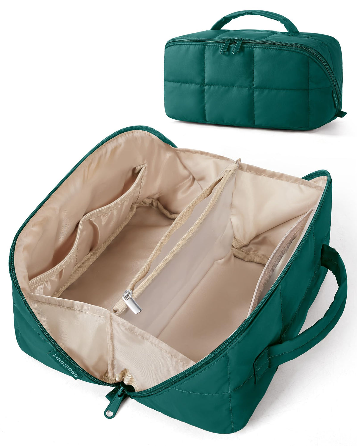 BAGSMART Travel Makeup Bag, Large Capacity Cosmetic Organizer for Women