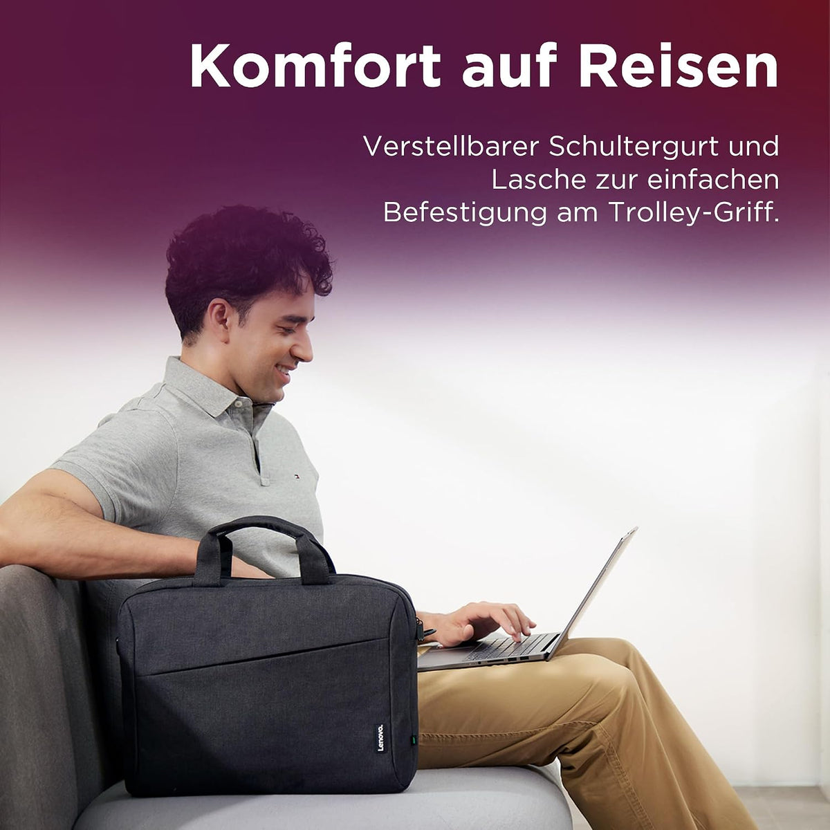 Lenovo Laptop Carrying Case T210, 15.6-Inch Laptop and Tablet, Sleek Design, Durable and Water-Repellent Fabric