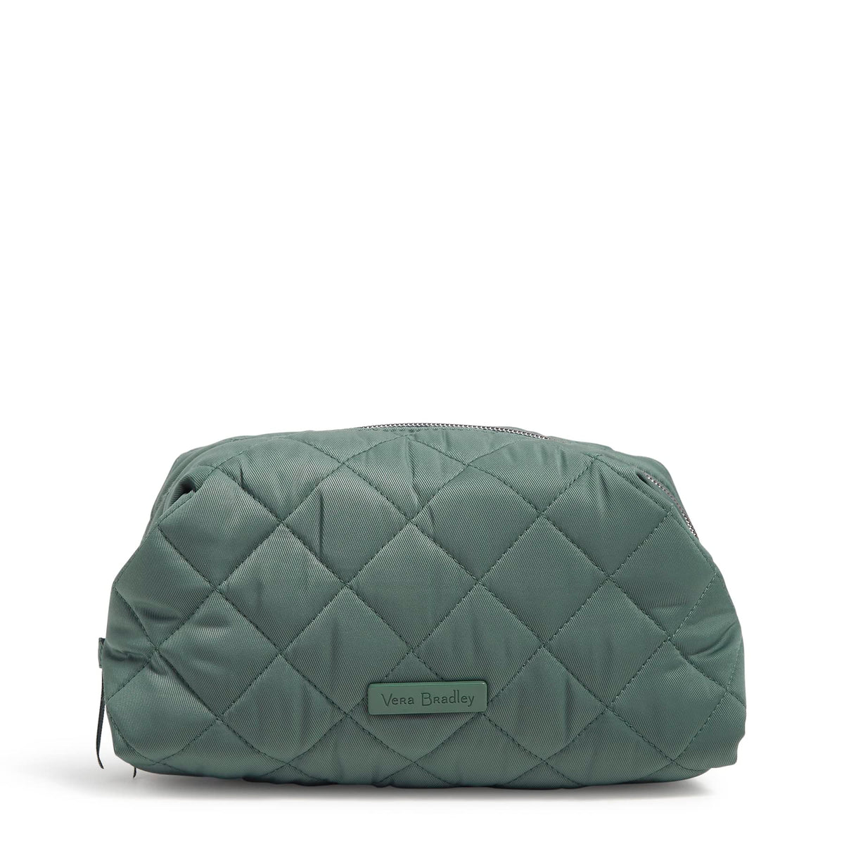 Vera Bradley Women's Performance Twill Medium Cosmetic Makeup Organizer Bag, Olive Leaf, One Size