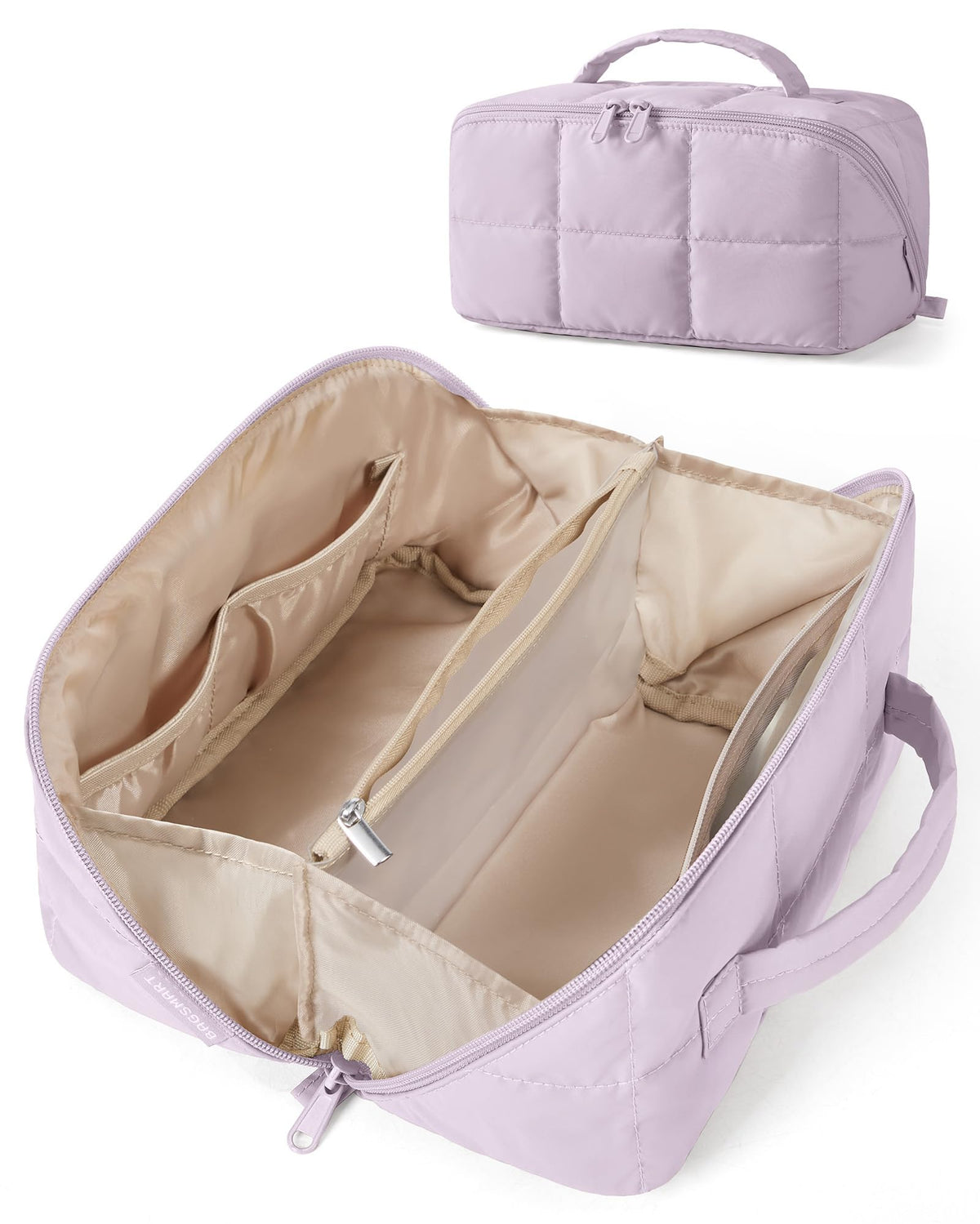 BAGSMART Travel Makeup Bag, Large Capacity Cosmetic Organizer for Women