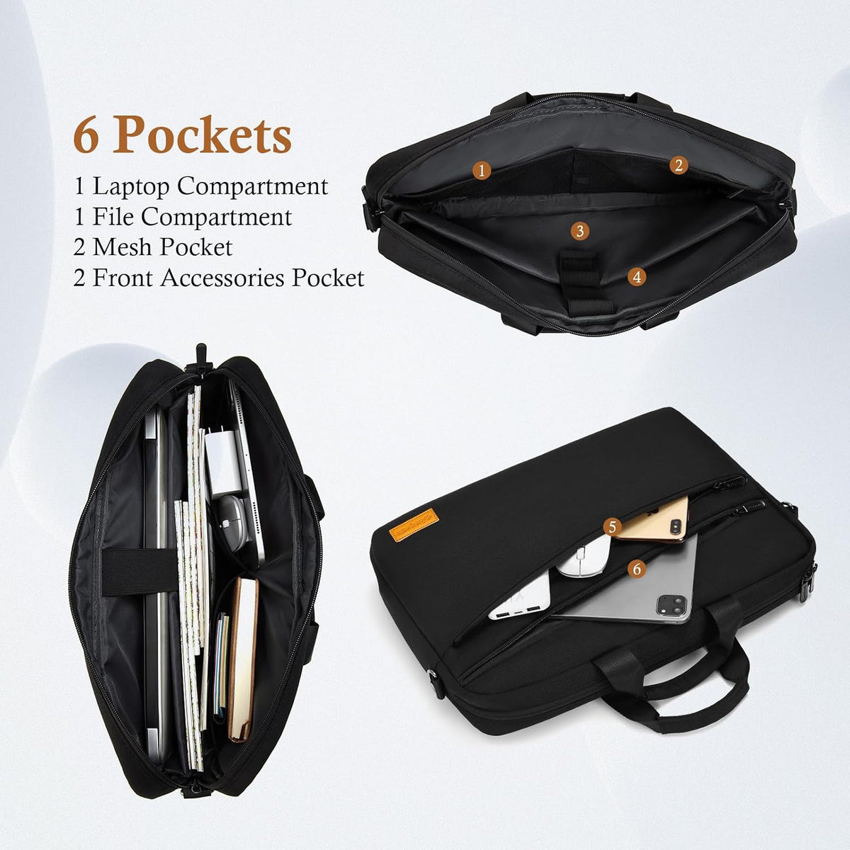bagasin 15 15.6 16 inch Laptop Computer PC Shoulder Bag Carrying Case