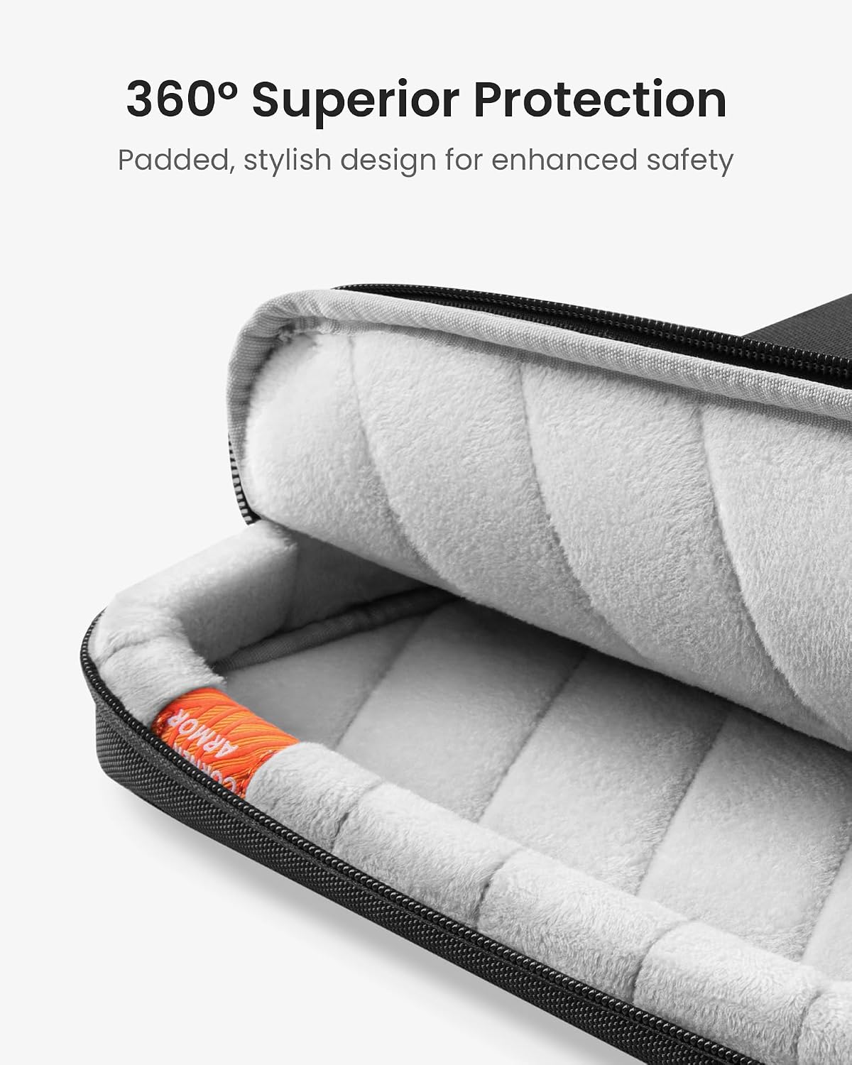 tomtoc 360° Protective Laptop Shoulder Bag for 15.6-16.2 Inch Laptop, Fit Acer Aspire 3/5/7, HP Pavilion 15.6, Dell Inspiron/XPS, ASUS ROG/TUF, Lenovo ThinkPad, Water-Resistant Accessory Case