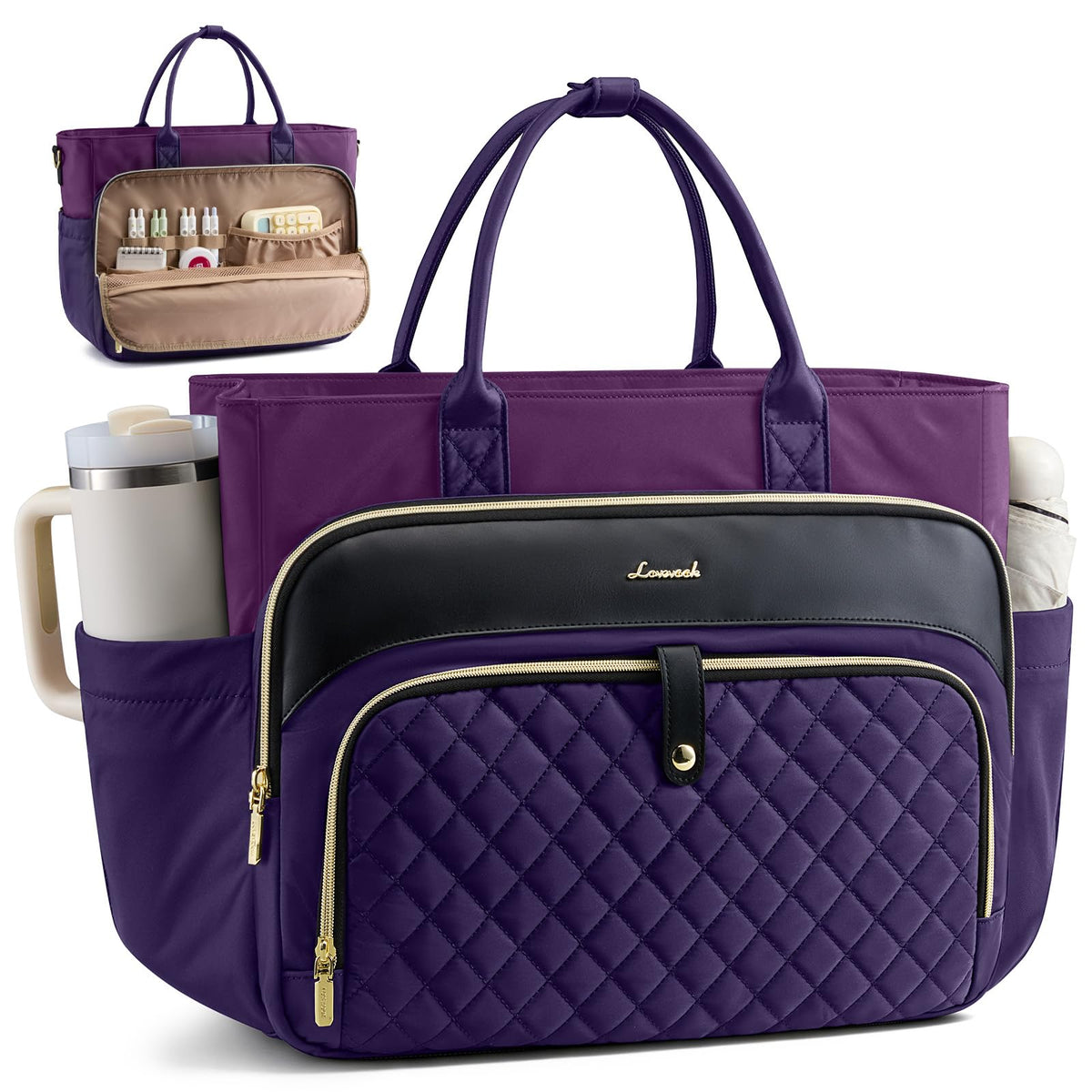 LOVEVOOK Laptop Bag for Women, Work Tote Computer Bag for Teacher Nurse