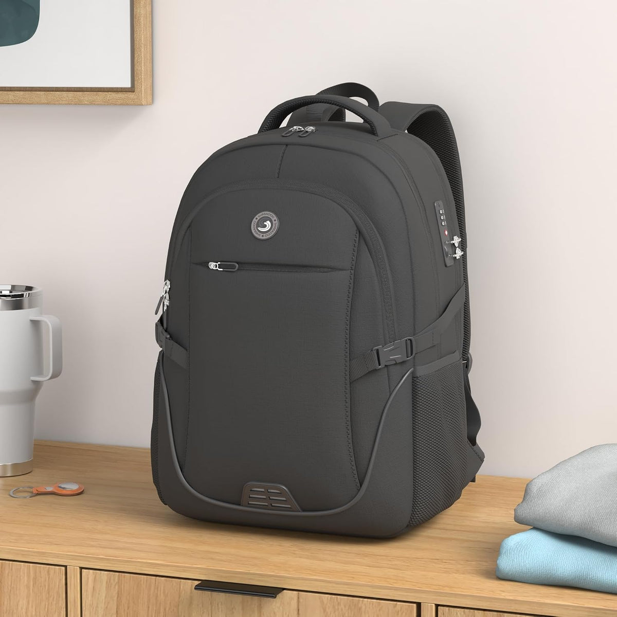 SHRRADOO Travel Laptop Backpack for Men Women, College High Schoolbag