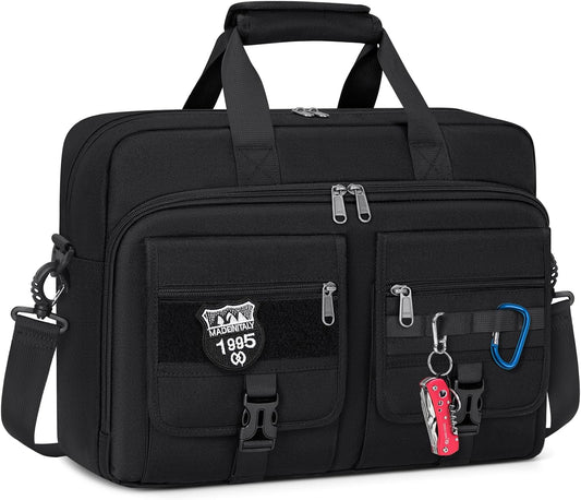 RAINSMORE Tactical Laptop Bag for Men, Large Military Laptop Briefcase