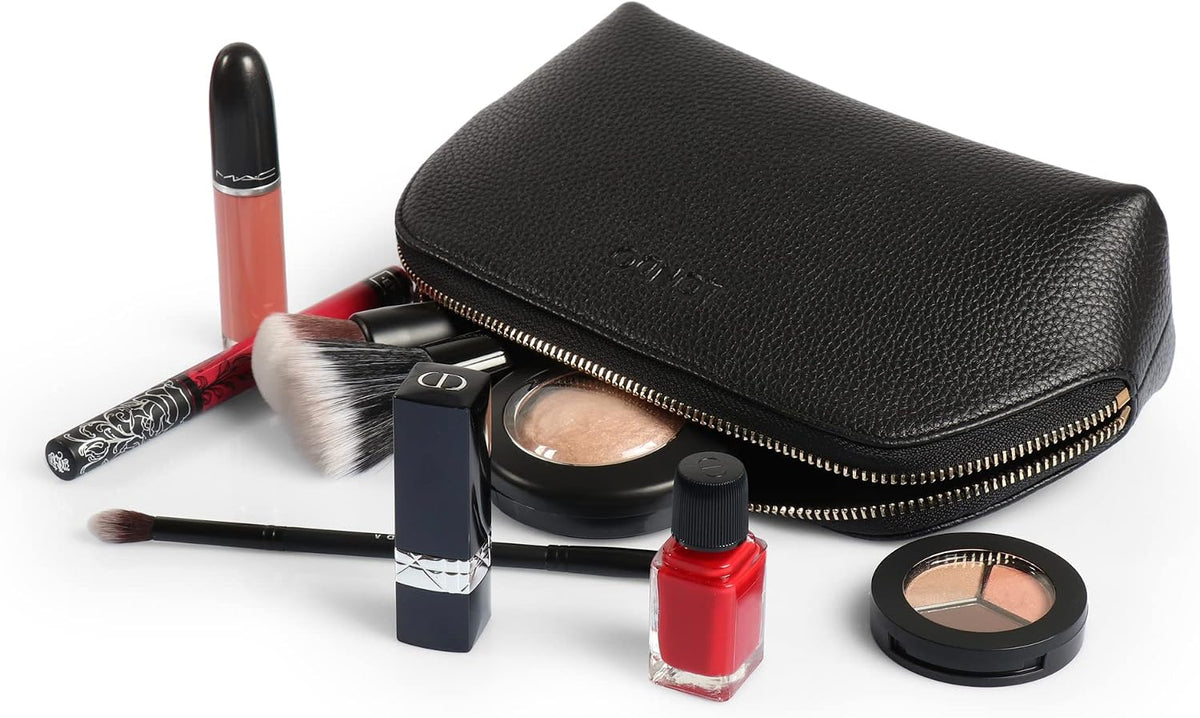 Londo Genuine Leather Makeup Bag – Cosmetic Pouch, Travel Organizer, Toiletry Clutch for Women, Stylish & Durable Storage for Essentials