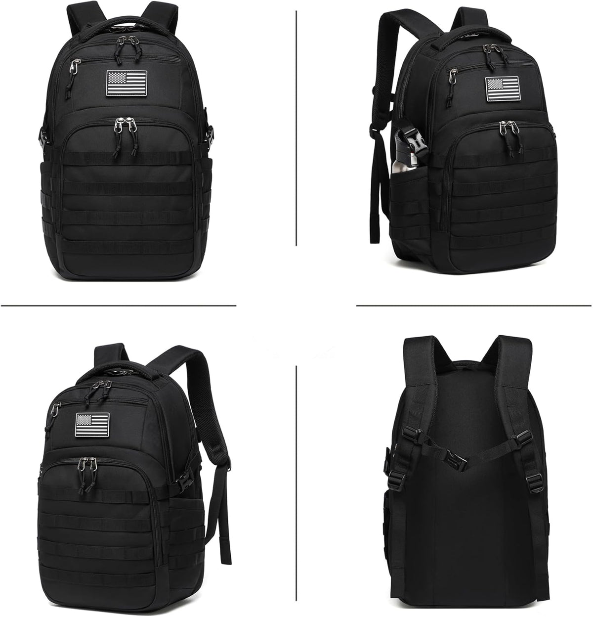 Wotony Military tactical backpack, backpack for men black small tactical assault bag