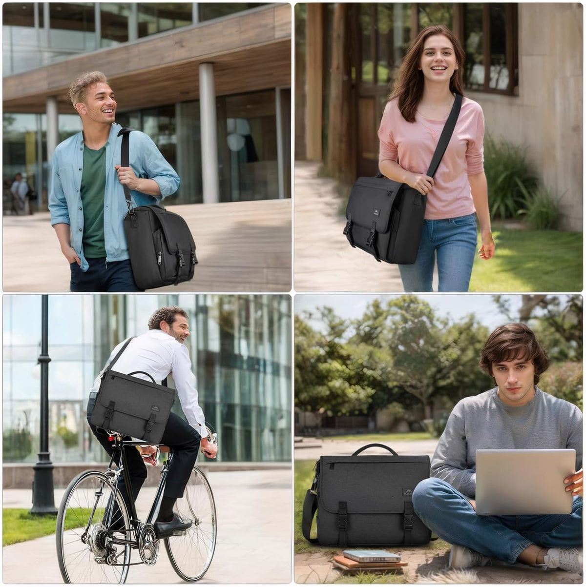 MATEIN Messenger Bag for Men, School Bag Men's Laptop Briefcases for Work