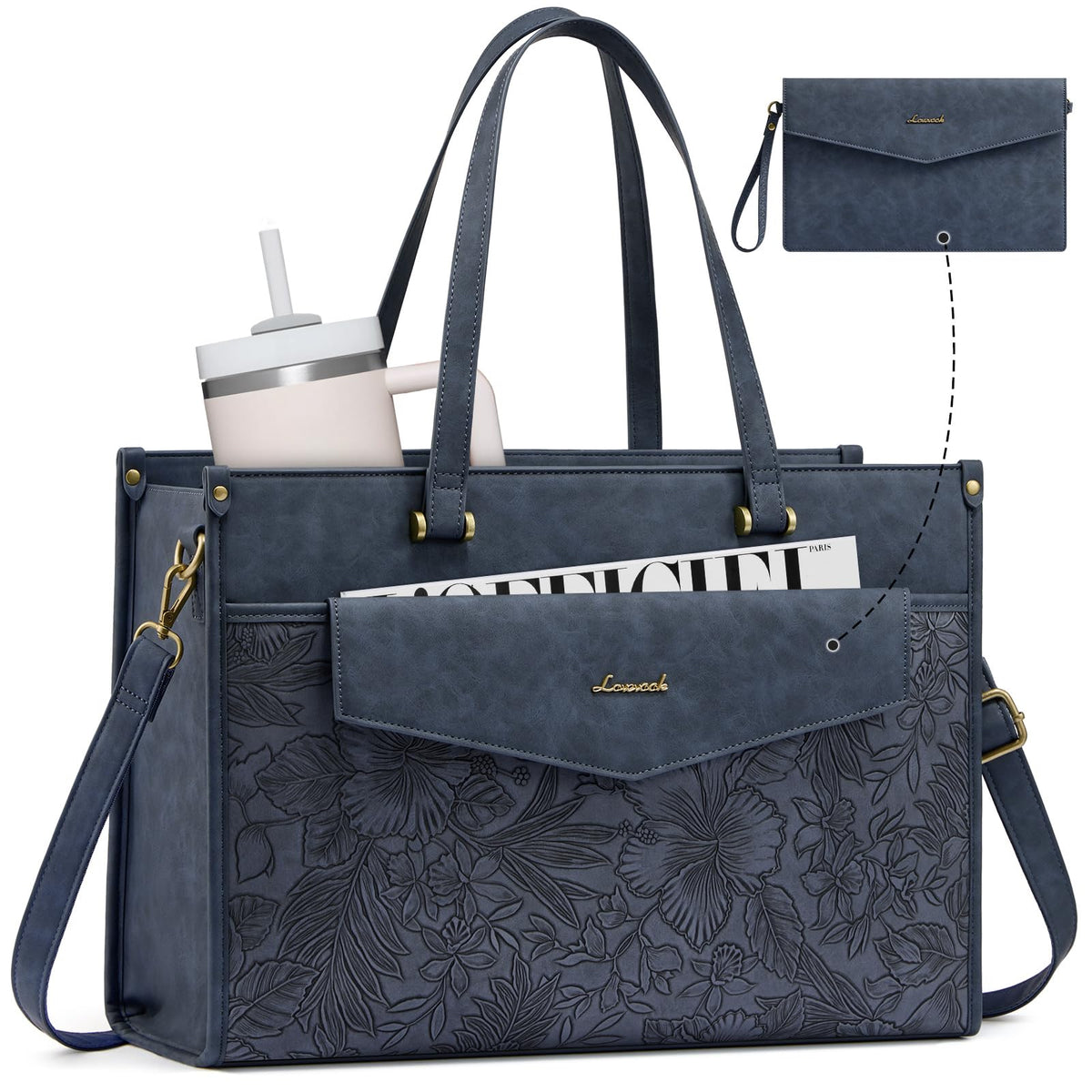 LOVEVOOK Laptop Tote Bag Women 2-in-1 Work Purse Computer Briefcase Handbag