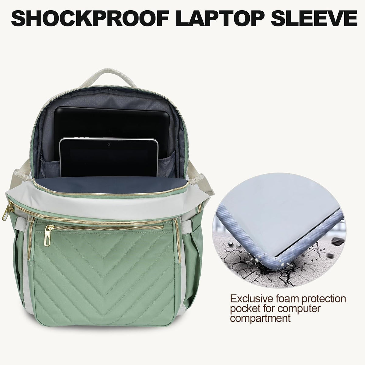 VANKEAN 15.6 Inch Laptop Backpack for Women Large Capacity