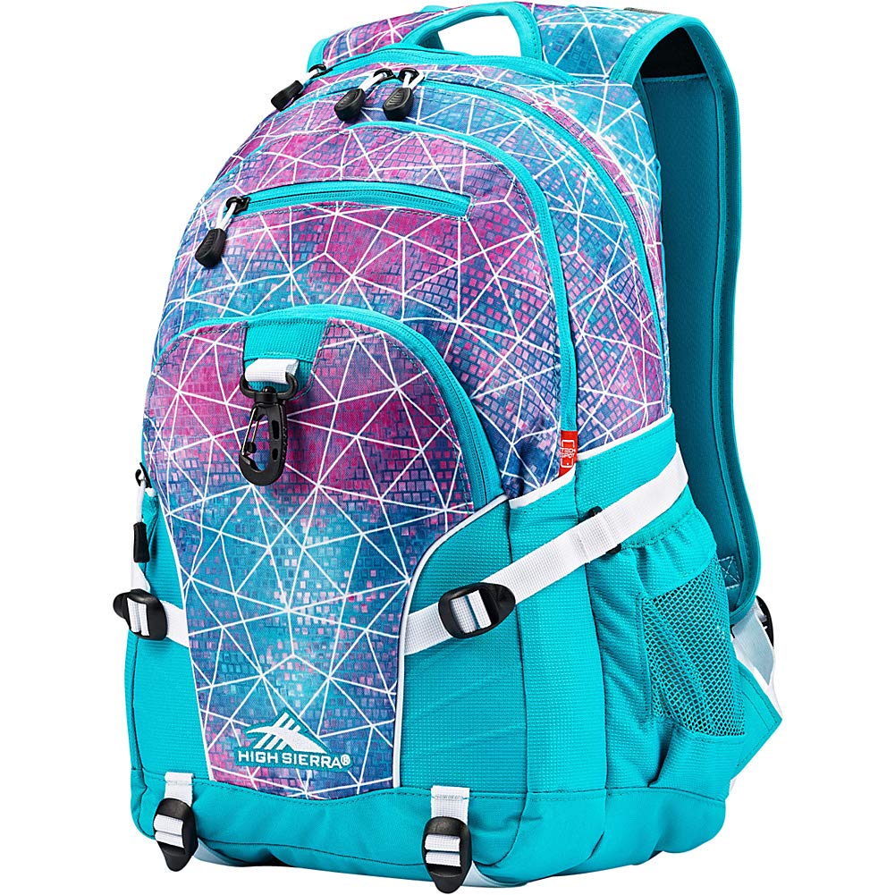 High Sierra Loop Backpack, Travel, or Work Bookbag with tablet sleeve, One Size, Graffiti/Black/Ash
