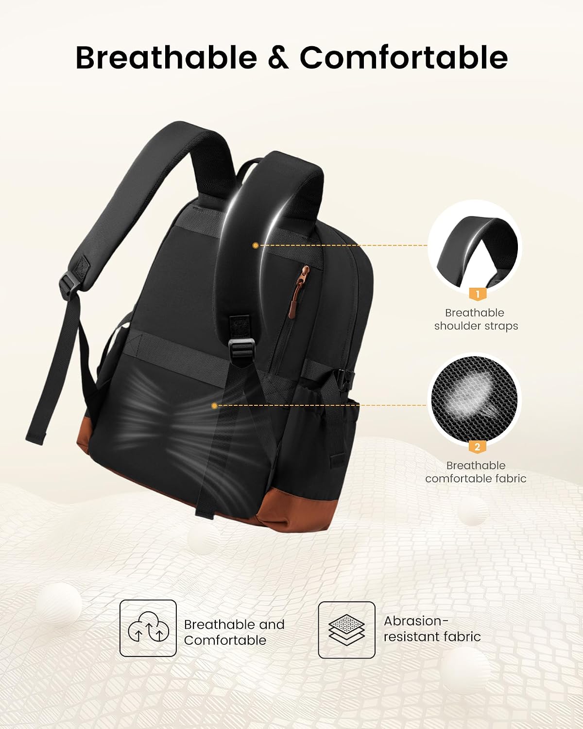 LOVEVOOK Laptop Backpack for Women Men with Large Cup Holder,15.6 Inch Work Travel Backpack Computer Laptop Bag,Waterproof Teacher Nurse College Business Office Carry on Backpack Purse,Back Pack Gifts