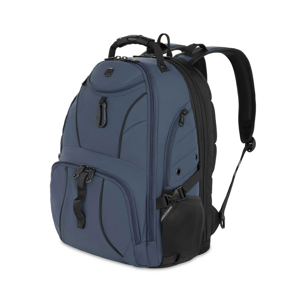 SWISSGEAR 1900 ScanSmart Laptop Backpack, Fits Most 17-Inch Laptops, TSA-Friendly Lay-Flat Design, RFID Protection, and Tablet Pocket, Black, 31L, 18.5-Inch